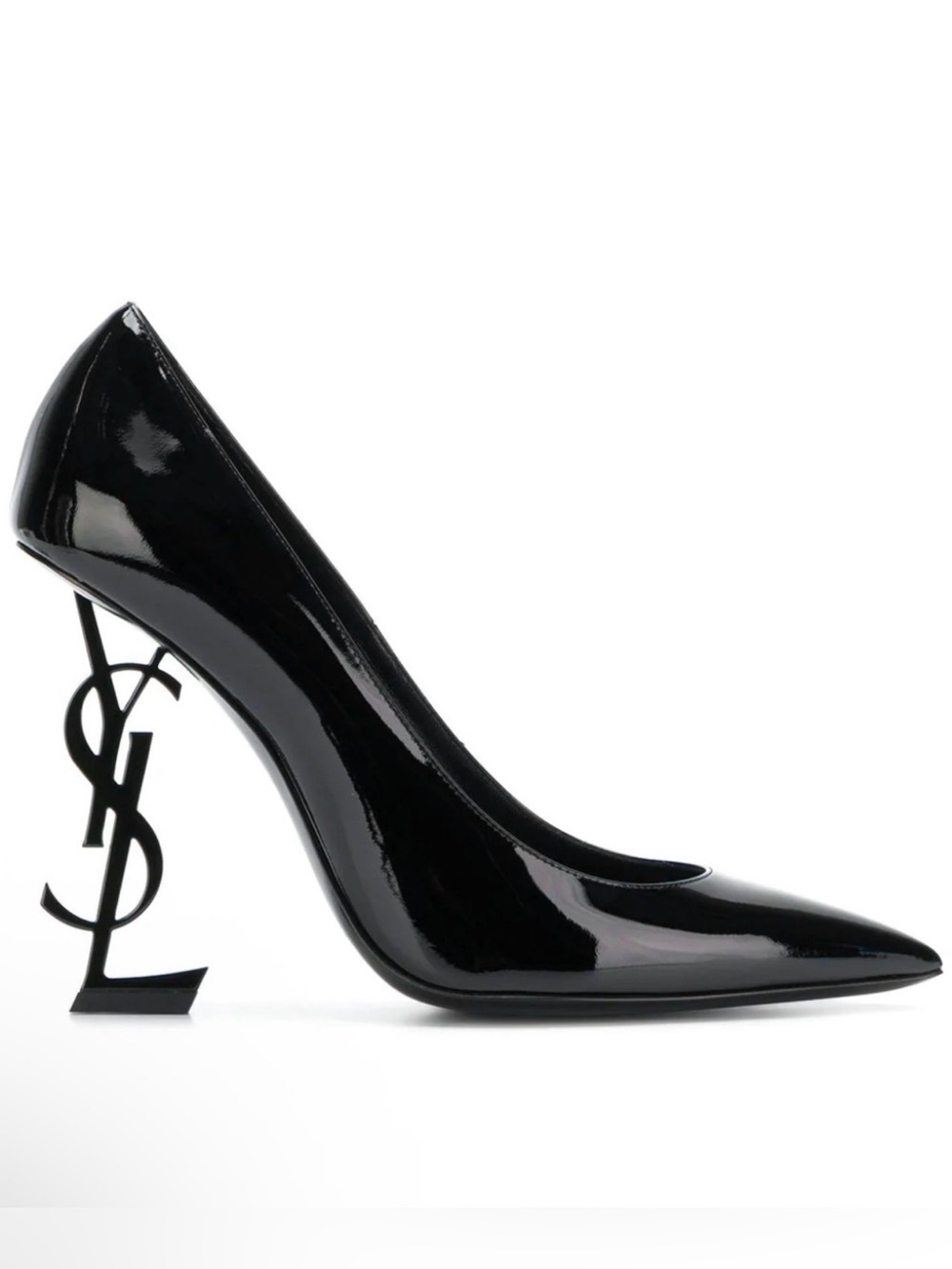 YSL Opyum Black Lacquered Heels